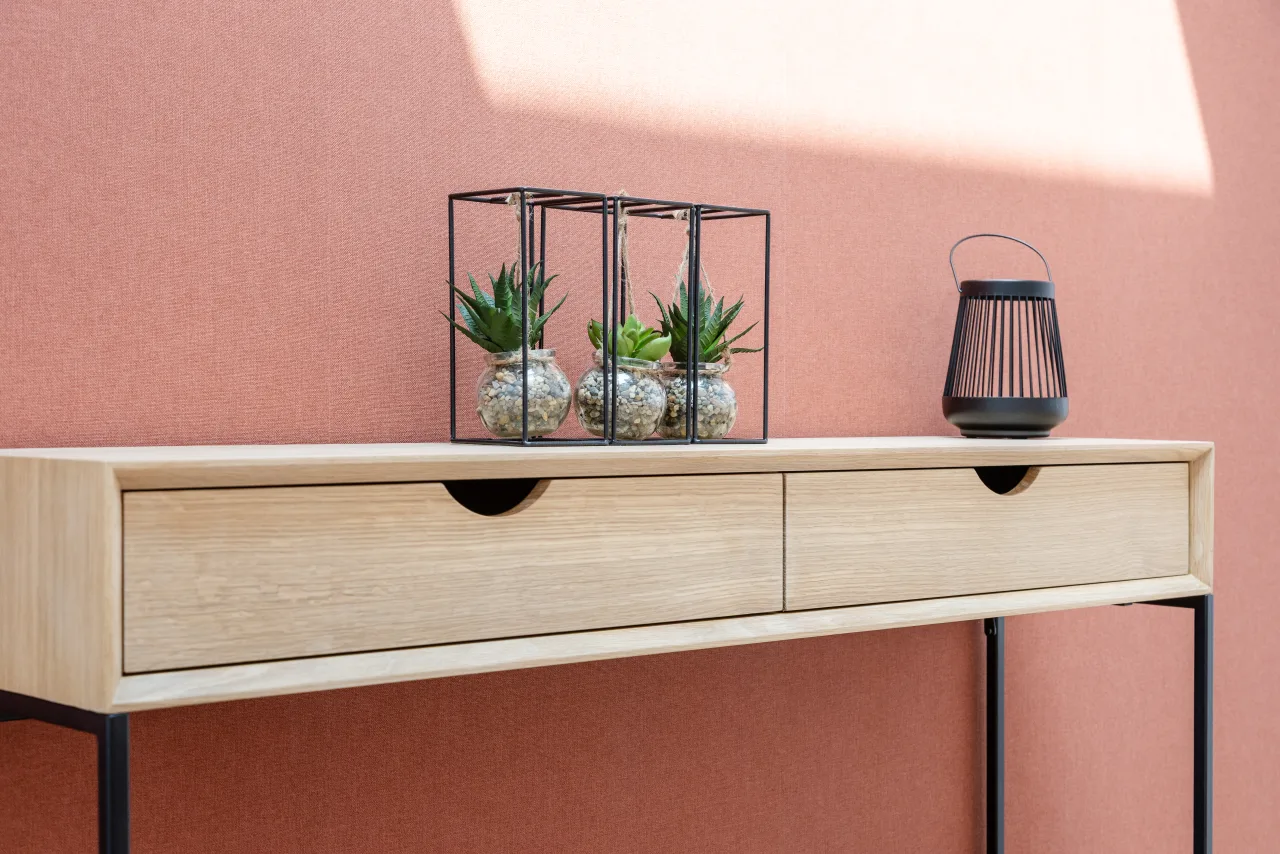 Loft La Vesée — chambre terracotta, détail décoratif