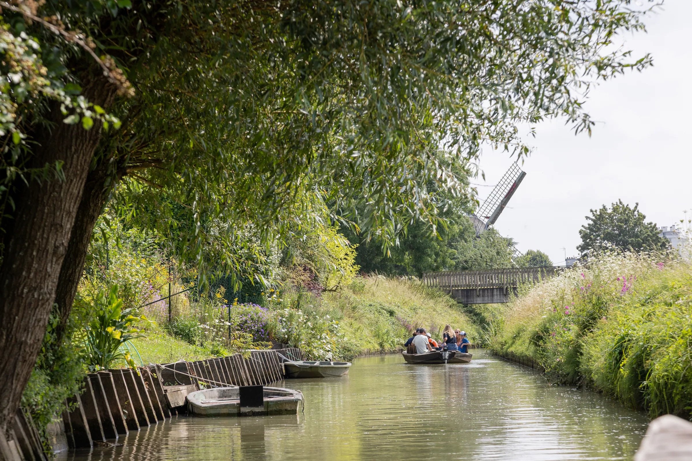 Saint-Omer, balade traditionnelle en bateau à fond plat sur les marais audomarois